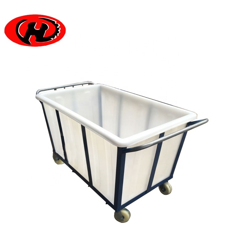 Тележка для белья, пластиковый контейнер, тележка для белья LDPE, прочный резервуар для воды с колесами