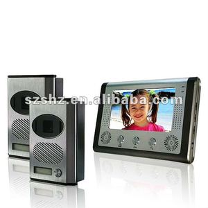 Hot selling 7'' colour wired video door phone commax for villa, video door bell that can adjust camera angle