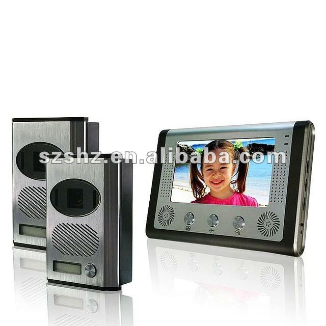Hot Selling 7'' Colour Wired Video Door Phone Commax for Villa, Video Door Bell That Can Adjust Camera Angle