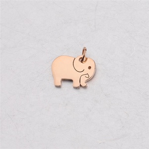Custom made ชุบทองสแตนเลสสัตว์เล็กๆช้าง charms จี้สำหรับเครื่องประดับทำ - Product Image 5