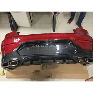 In Fibra di carbonio Parafango Posteriore Paraurti Lip Diffusore con Punte Di Scarico per Benz Classe <span class=keywords><strong>GLC</strong></span> C253 coupe Sport GLC63 2017- 2019 Car Styling - Product Image 2