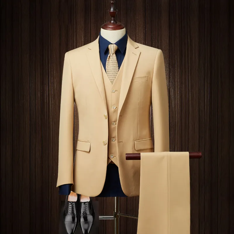 Manufacturers beige bright color mens custom suits