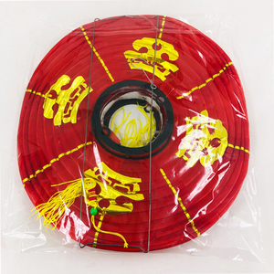 Linterna China Roja redonda con borlas, decoraciones colgantes para celebración del Festival de Primavera chino (linterna de tela) - Product Image 2