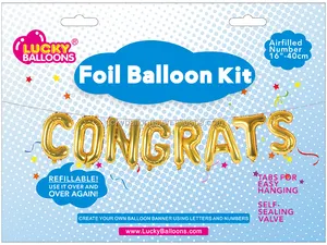 Elio ballon mini oro lettera foil balloons kit complimenti