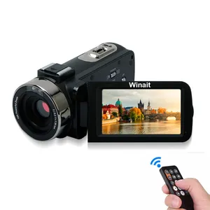 新款 24MP 夜视拍摄数字摄像机 HDV-301STRM 3.0 “触摸屏 1080 P 高清摄像机麦克风接口