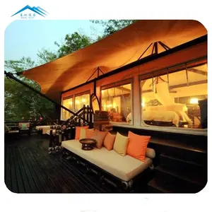 Unieke ontwerp outdoor hotel kamer tent waterdicht dak luifel luifel treksterkte membraan stof structuur voor resort
