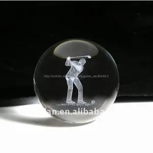 güzel zarif 3d kristal golf topu