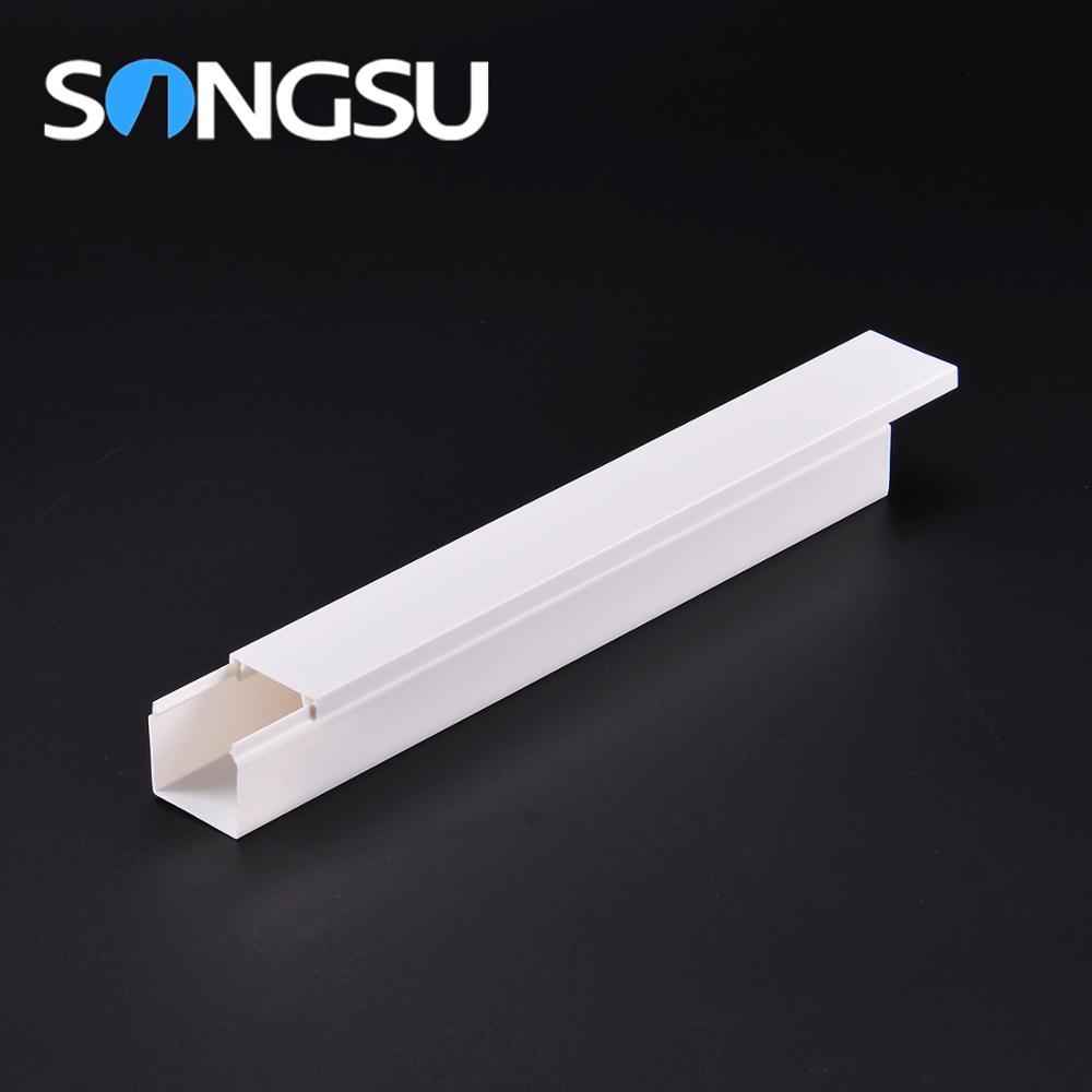 Vente chaude Feu-Résistant À faible prix pvc câble plateau conduits de câblage/blanc pvc trunking taille 10x10/15x10/25x16mm