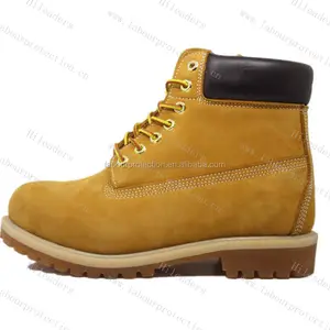 Fashionable Nubuck Leather Gum Sole Cement Work Shoes Work Boots HC17019