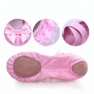 <span class=keywords><strong>Zapatillas</strong></span> <span class=keywords><strong>de</strong></span> baile <span class=keywords><strong>de</strong></span> encaje para niñas pequeñas, zapatos <span class=keywords><strong>de</strong></span> <span class=keywords><strong>Ballet</strong></span> suaves - Product Image 3