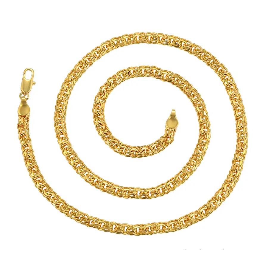 Xuping เครื่องประดับสร้อยคอทองคำ24K,สร้อยคอเครื่องประดับแฟชั่นสำหรับผู้หญิงสร้อยคอสั่งทำ24K Saudi Gold Jewelry