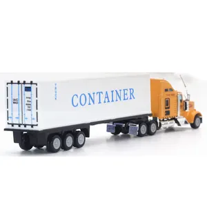 Diecast trailer with container and 1 32/1 87/1 24 Scale Diecast Truck model