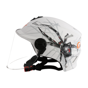 Casco de <span class=keywords><strong>la</strong></span> motocicleta cubre Luna de bloqueo mini Racing metal Flake cuero casco de bicicleta - Product Image 1