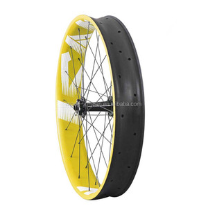 Roues de vélo gras <span class=keywords><strong>ICAN</strong></span> FW90 jaunes, jeu de roues en carbone de 90 mm - Product Image 3