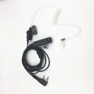Risenke 2针2线耳机对讲机耳机声音管耳机，带PTT，适用于宝丰uv5r肯伍德雷蒂维斯h-777 rt-5r