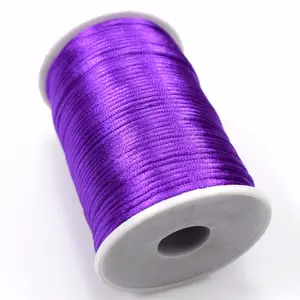 Bán Buôn Đầy Màu Sắc Polyester Bện Rope Silk Rope Cho Trung Quốc Knot