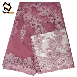 Wholesale cheap african lace fabric tulle for nigerian