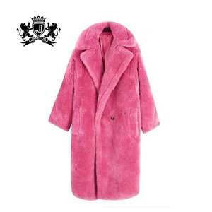 JANEFUR Teddy Style nouveau surdimensionné véritable fourrure d'agneau veste femmes fourrure hiver naturel véritable laine agneau fourrure longs manteaux - Product Image 2
