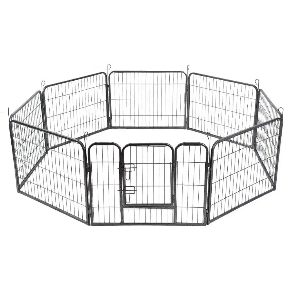 Custom Folding Outdoor Large Metal Pet Dog Playpen Puppy Exercise enclosure Fence With 8 Panels