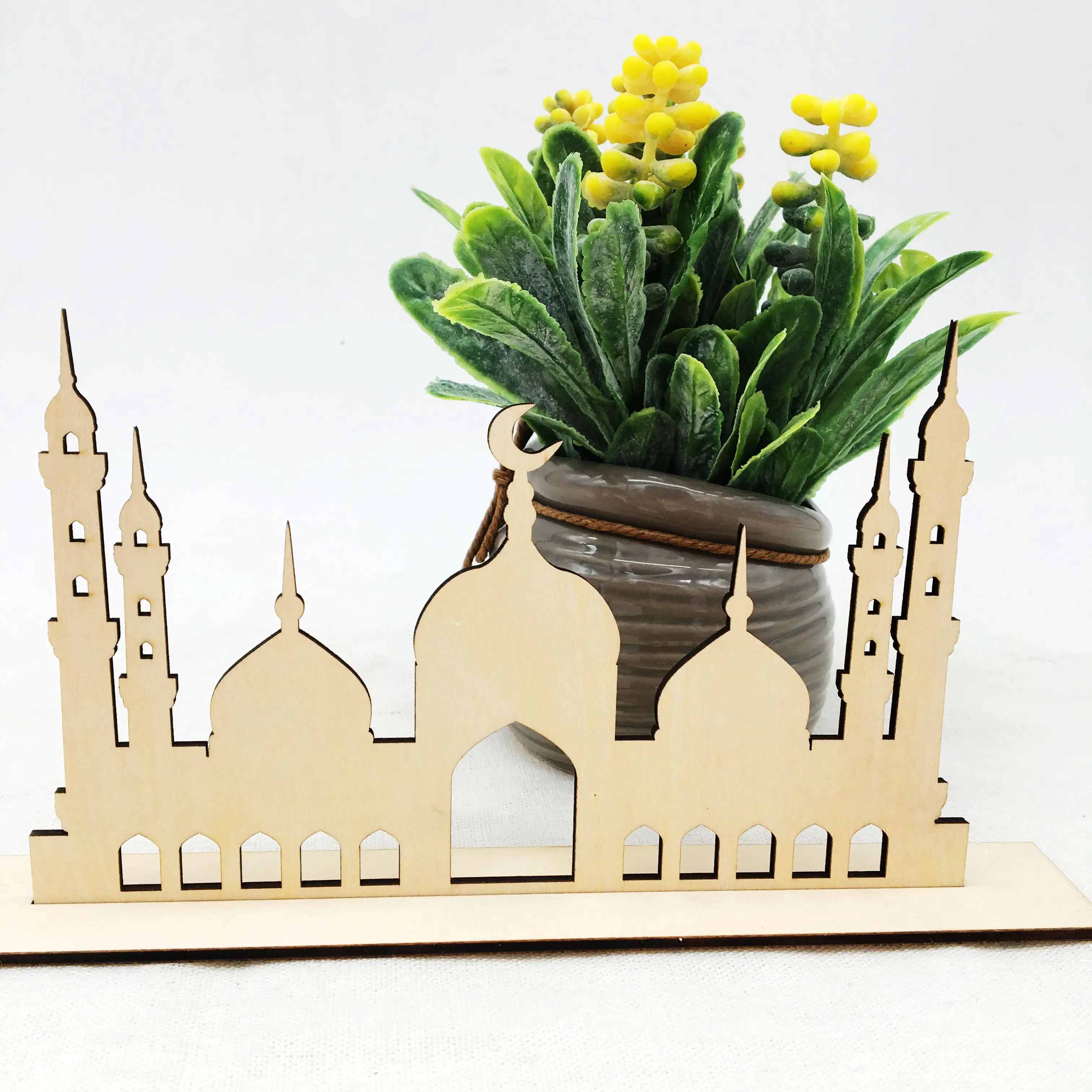 Деревянная модель мечети лазерной резки для исламского молитвенного декора