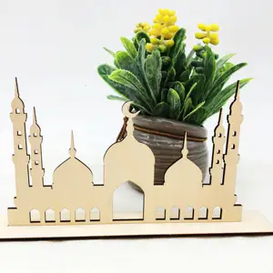 laser cut wooden Mosque model for Islamic Prayer Decor