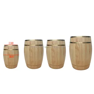 Barrel-type wine cabinet wood barrel display