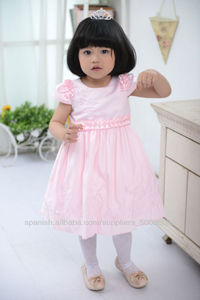 2013 la nueva manera de la manga del <span class=keywords><strong>cortocircuito</strong></span> del grano rosa bola vestidos de las niñas - Product Image 1