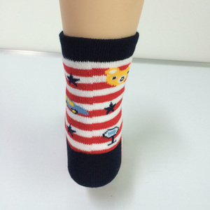 GS encargo animal de <span class=keywords><strong>la</strong></span> historieta <span class=keywords><strong>estrella</strong></span> rayas velcro bebé calcetines, más barato calcetines - Product Image 4