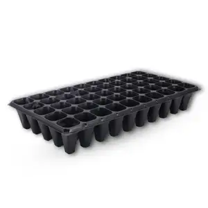 Customized 32 50 72 128 288 cells black Seed Plant Germination Vegetables Flower Growing Tray Garden Seedling Nursery Trays