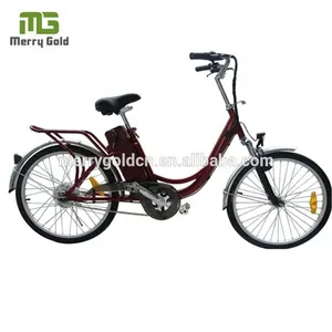 sopir sepeda Suppliers-Merry Gold Obral Sepeda Listrik Murah, Di Bawah $300.00 24V 250W Merah untuk Wanita