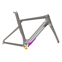 ICAN — cadre de vélo de route électrique 700 x 32C Max, en fibre de carbone, support plat pour disque, nouveau modèle