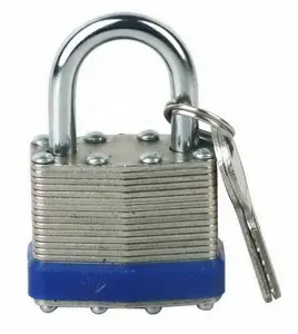 1-9/16in (40mm) Wide Laminated Steel Pin Tumbler Key Padlock