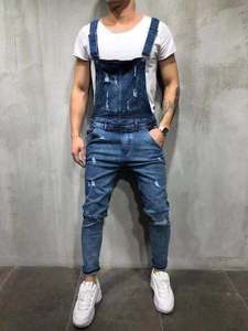 <span class=keywords><strong>Salopette</strong></span> <span class=keywords><strong>en</strong></span> <span class=keywords><strong>jean</strong></span> déchiré pour homme, style streetwear, taille S-XXXL Y11267 - Product Image 5