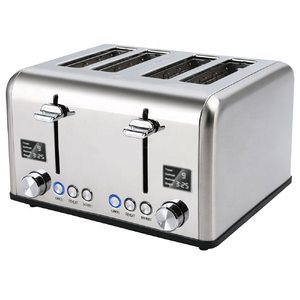 Household Stainless Steel Electric Heat-proof Crumb Tray 4 Slice Bread <strong>Smart</strong> <strong>Toaster</strong> With Led Display - Product Image 1