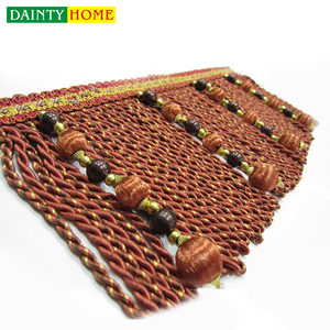 Elegante Stile Decorativo Tenda Tende In Rilievo Lungo Nappa FringeWooden Rilievo Taglio - Product Image 4
