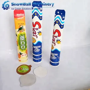 70ml 80ml personalizzato stampato ice cream calippo tubo lecca lecca di ghiaccio spremere tubo lecca lecca di ghiaccio di carta callippo tubo