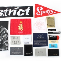 100 Buah Harga Murah Pabrik US $19 Logo Logo Damask Garmen Label Tenun untuk Pakaian dan Kain