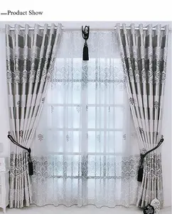 HAFEI 2018 New Curtains for Windows Drapes European Modern Elegant Noble Printing Shade Curtain For Living Room Bedroom