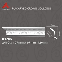 Polyuréthane Pop Mousse Corniches Cadre Moulage Faux Plafond Moulage pour la Conception De Maison
