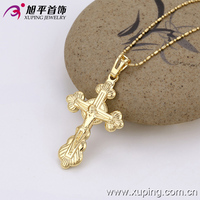 Pendentif croix de jésus pour femmes, bijoux religieux, or 14K, 32200