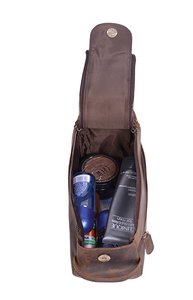 China Factory OEM Premium <strong>Men</strong> Custom logo Waterproof Leather <strong>Toiletry</strong> <strong>Bag</strong>