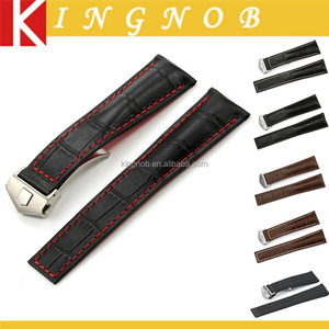 <span class=keywords><strong>22mm</strong></span>/18mm Main En <span class=keywords><strong>Cuir</strong></span> Veau <span class=keywords><strong>Bracelet</strong></span> <span class=keywords><strong>Boucle</strong></span> <span class=keywords><strong>Déployante</strong></span> Pour TAG <span class=keywords><strong>Montre</strong></span> Bande - Product Image 1