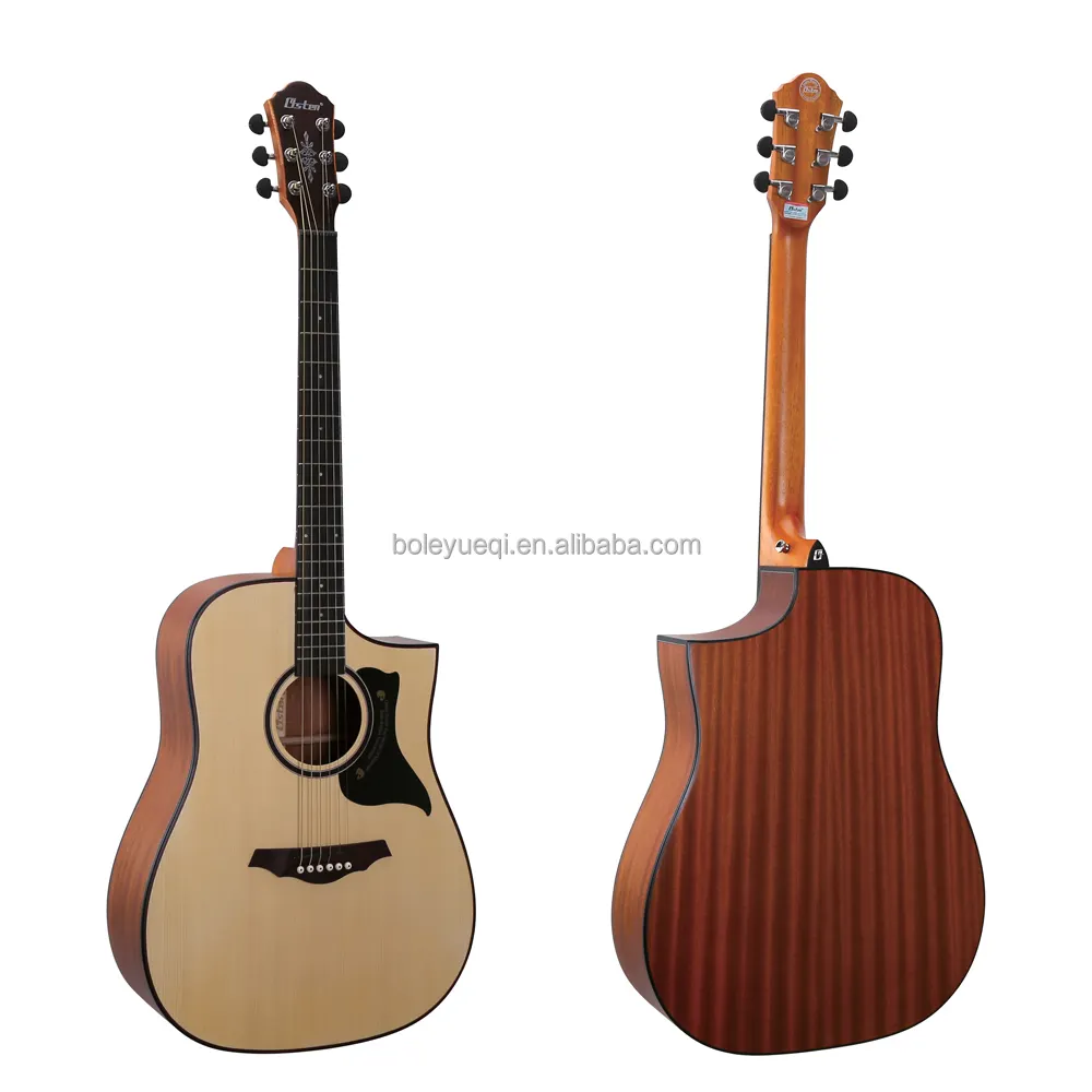 Osten-guitarra acústica de madera de abeto, instrumento de alta calidad de marca China, de 41 pulgadas, con protector de púas
