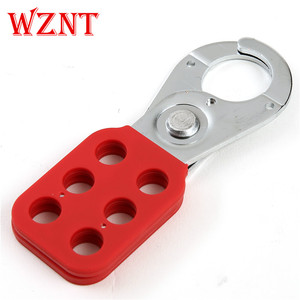 Cerrojo de bloqueo de seguridad de acero recubierto de PA rojo, 25mm, 38mm, 1 '', 1,5'', duradero para múltiples candados con función