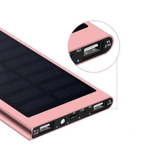태양 충전기 태양 전원 은행 20000mAh 휴대용 외부 백업 야외 휴대 전화 배터리 충전기 LED 손전등 태양 - Product Image 2