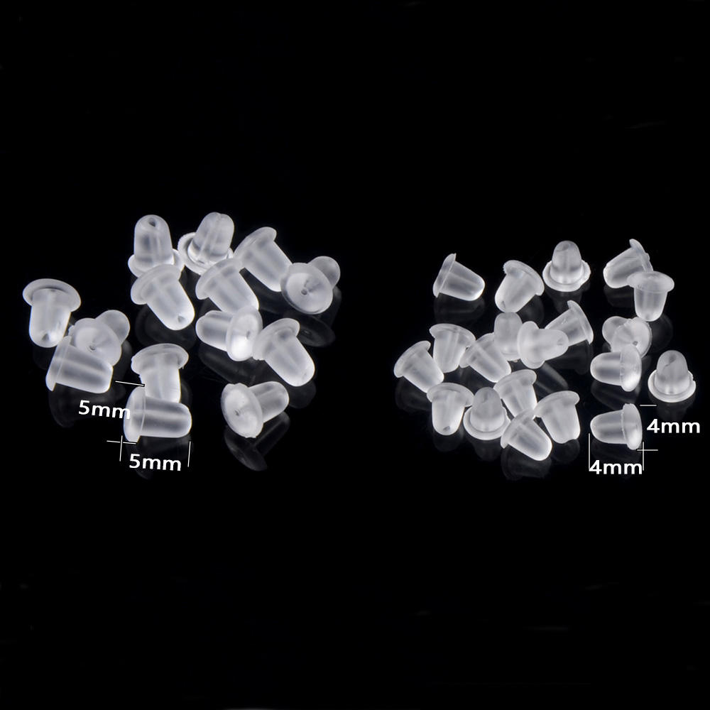 Chanfar 500pcs/bag Silicone Rubber Earrings Safety Backs for Fish Hook  Earrings