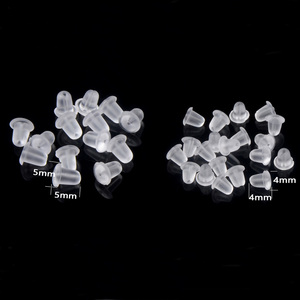 Chanfar 500pcs/bag Silicone Rubber Earrings Safety Backs for Fish Hook Earrings