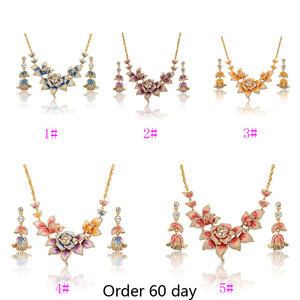 S-6 Xuping joyería de oro de moda, conjuntos de joyas de boda de compromiso nupcial para mujer