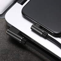 Cable de Carga y Datos USB Tipo C Trenzado de Carga Rápida de 0.2M 1M 1.5M 1.8M 2M 3M con Logotipo Personalizado y Conector de 90 Grados