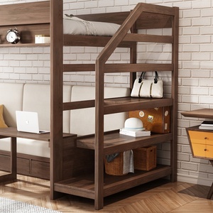 Lit superposé multifonctionnel pour chambre à coucher, vente en gros, meubles en bois massif d'occasion - Product Image 4